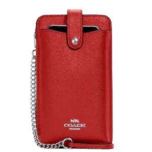 Coach Red Phone Accessory Wallet Crossbody